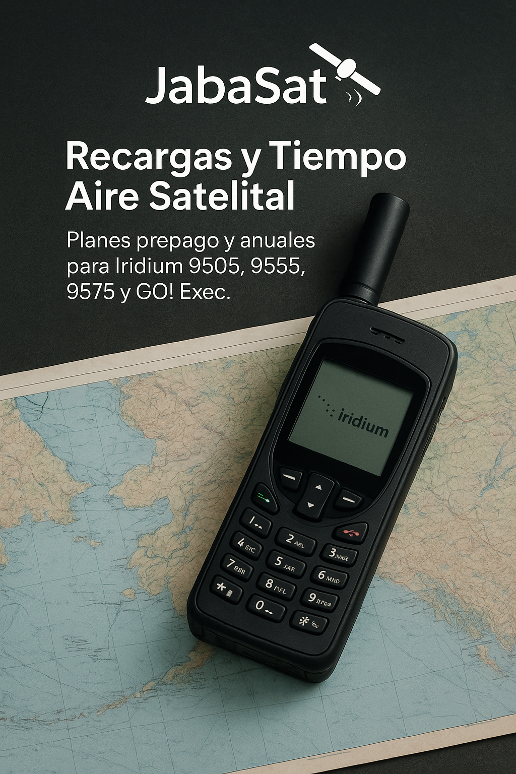 JabaSat Recargas y Tiempo Aire Satelital: Planes Prepago y Anuales Iridium con Cobertura Global